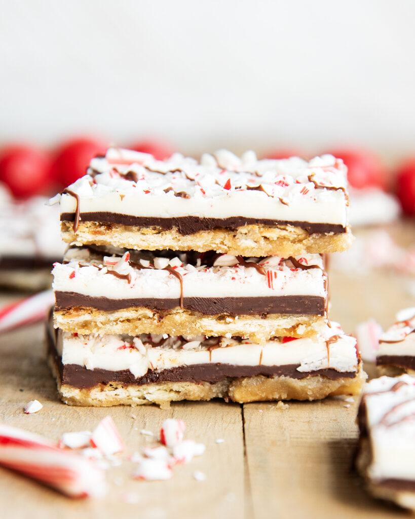 Peppermint Bark Cracker Toffee Best Christmas Desserts