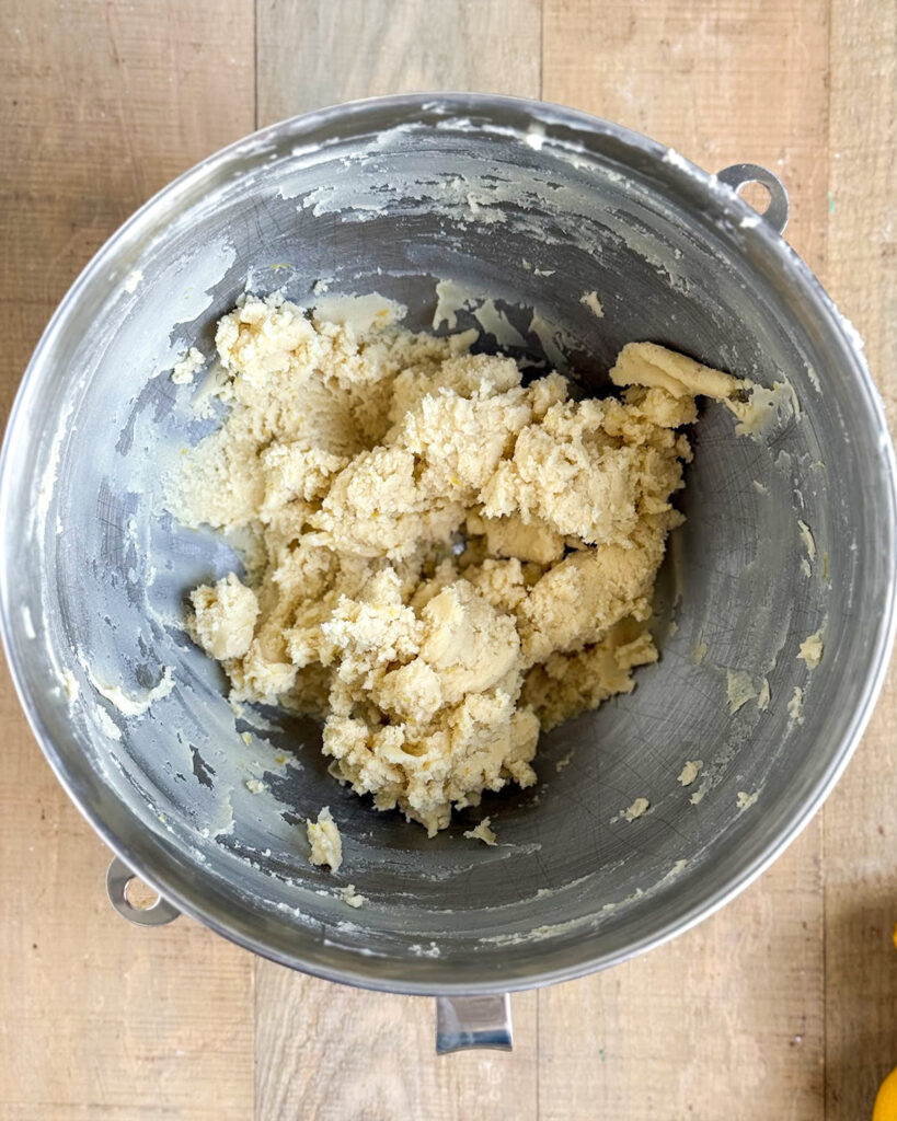 A bowl of cookie dough.