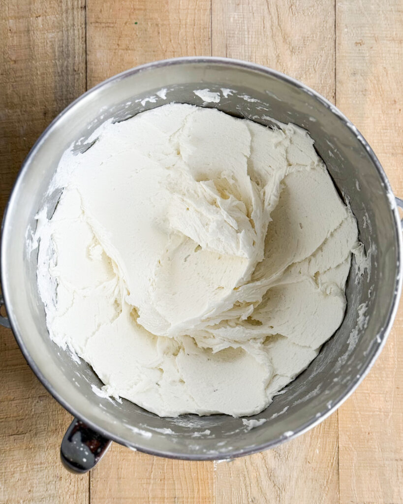 White Buttercream Candy filling in a bowl.