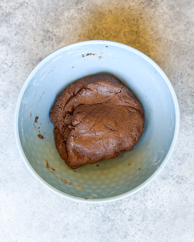 A bowl of cake mix cookie dough.